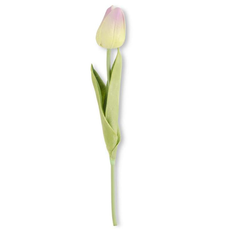 Real Touch Mini Tulip Stem | 10.5" | Green/Purple