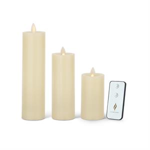 Luminara Slim Indoor Pillar Candle | 8" | Ivory