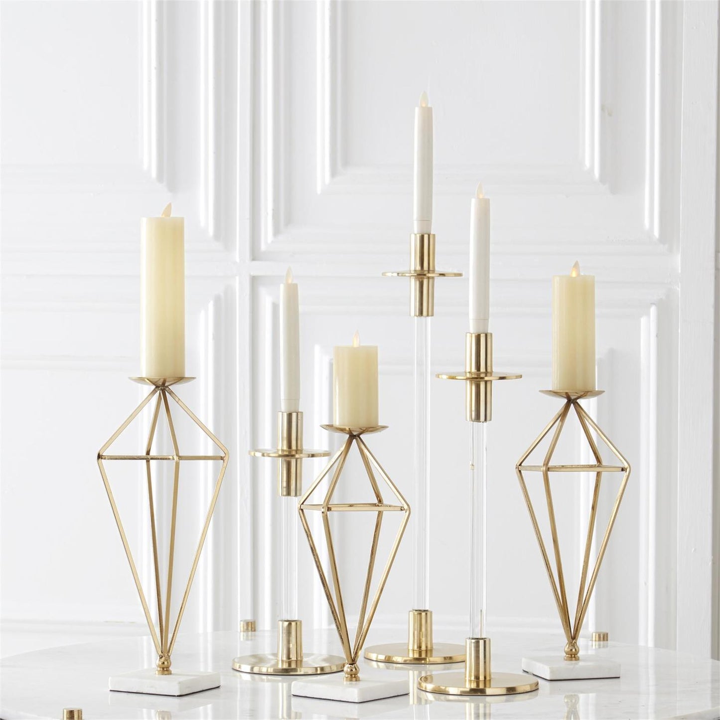 Luminara Slim Indoor Pillar Candle | 8" | Ivory