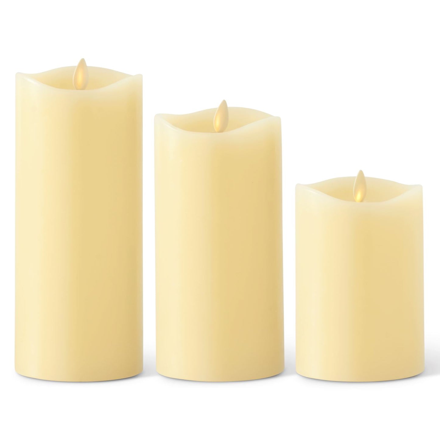Luminara Wax Tall Pillar Candle | 3.5" x 8.5" | Ivory