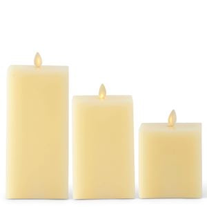 Luminara Large Indoor Square Candle | 7.5" | Ivory