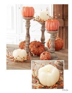 Luminara Pumpkin Indoor Candle | 4.5" | White