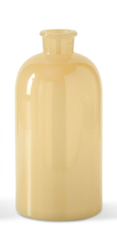 Hand Sprayed Yellow Glass Bottle | Small