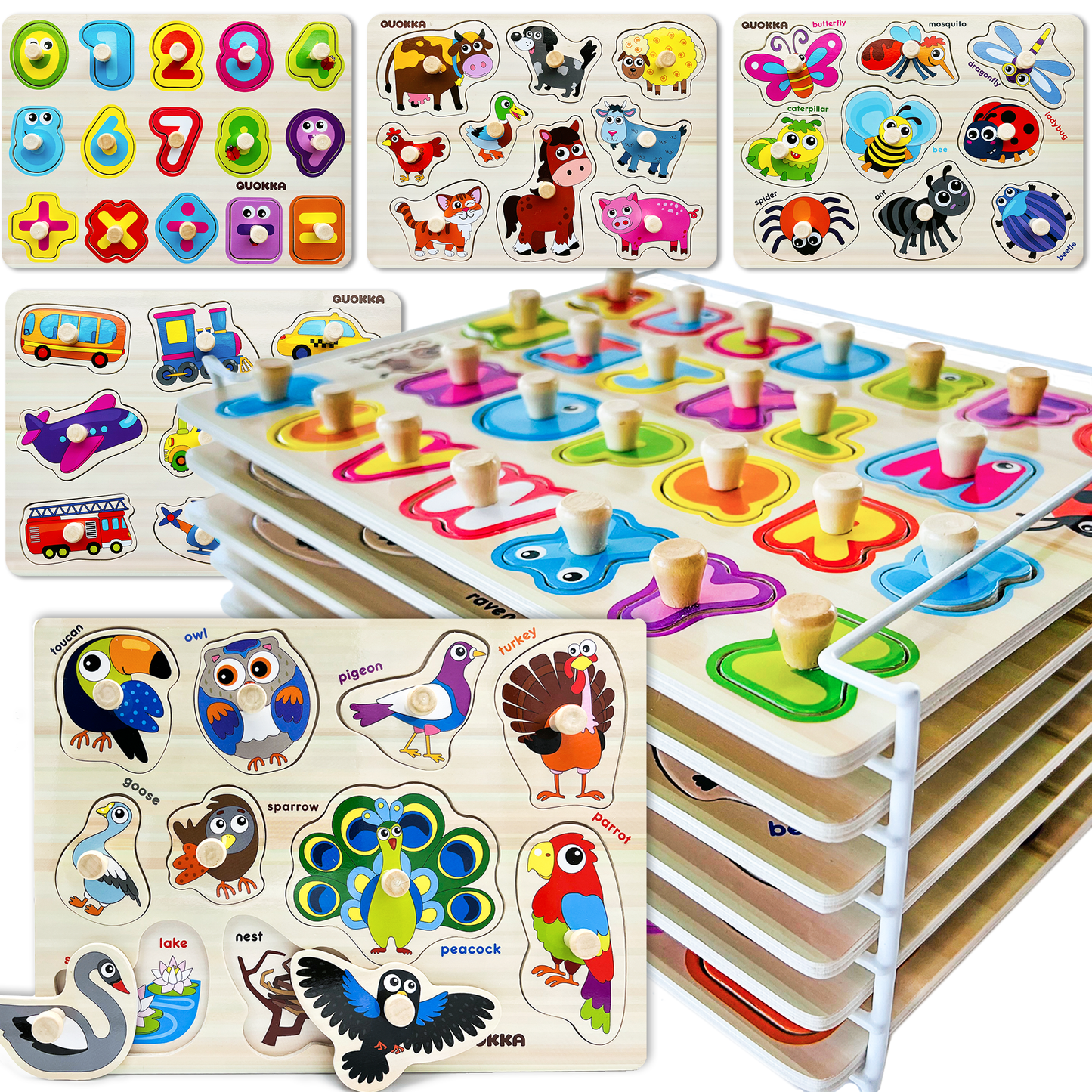 Learning Wooden Puzzles for Toddlers
