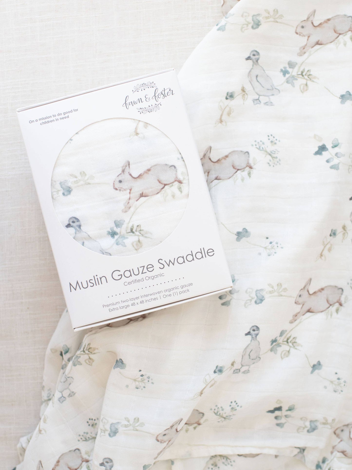Organic Muslin Gauze Swaddle Receiving Blanket | Ivy Hollow
