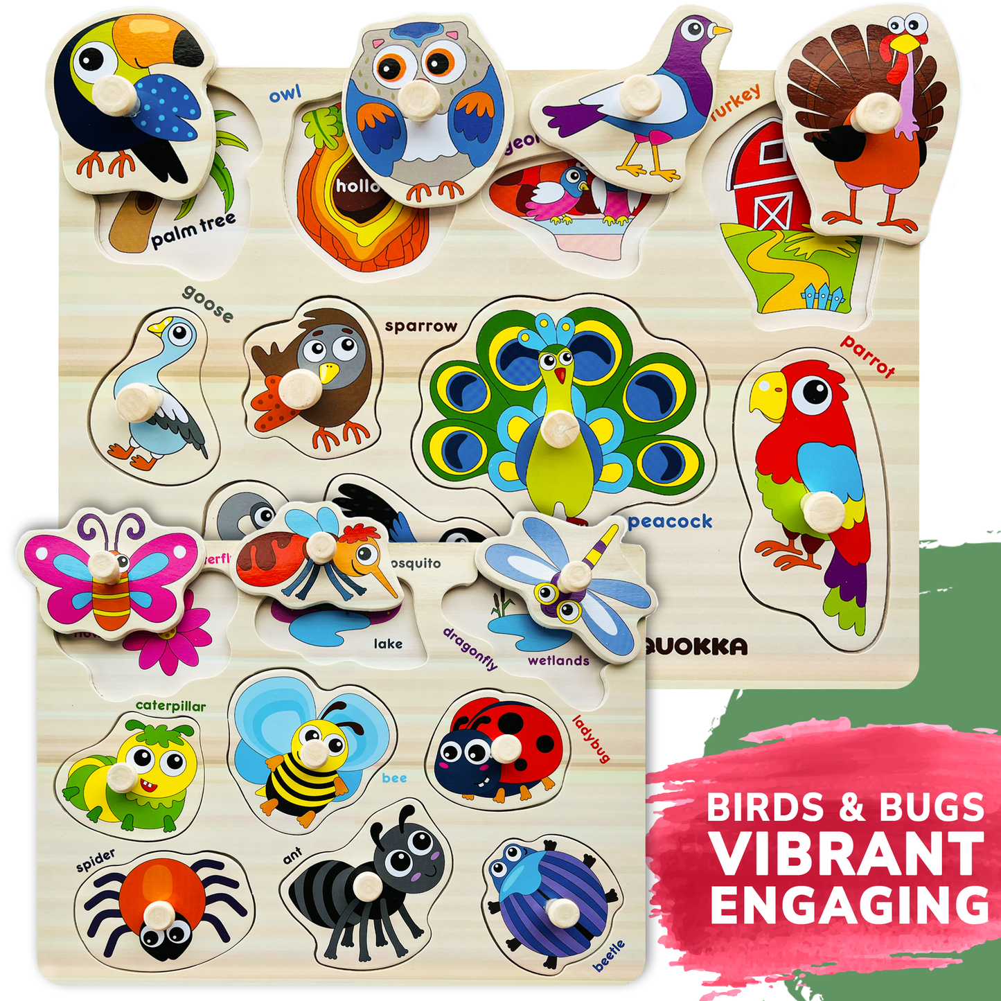 Learning Wooden Puzzles for Toddlers