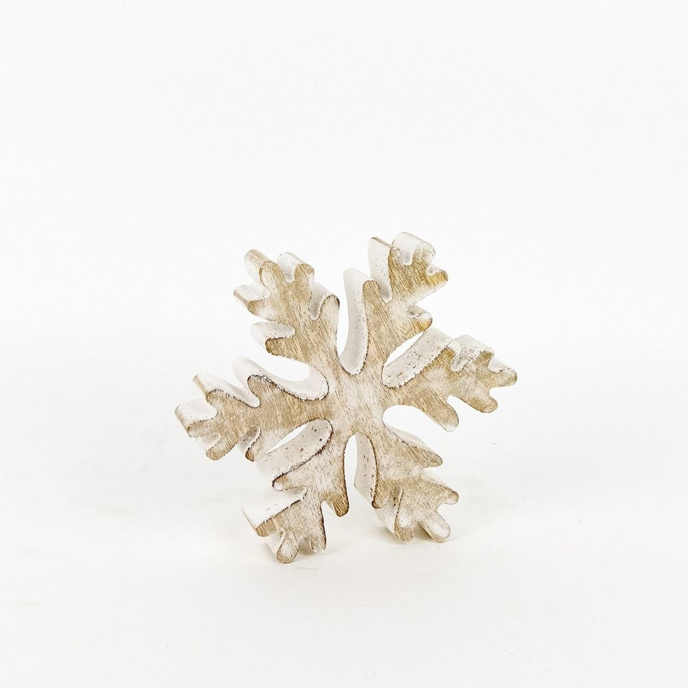 Mango Wood Cutout Snowflake