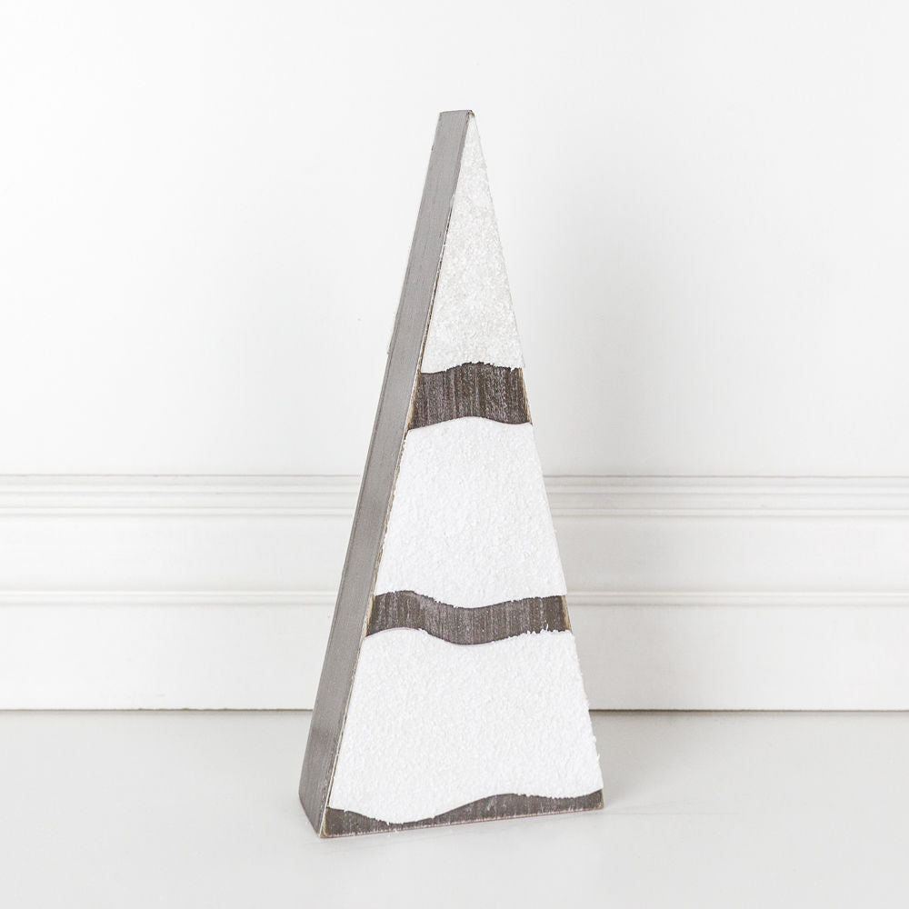 Wood Tree | 12" | Brown & White
