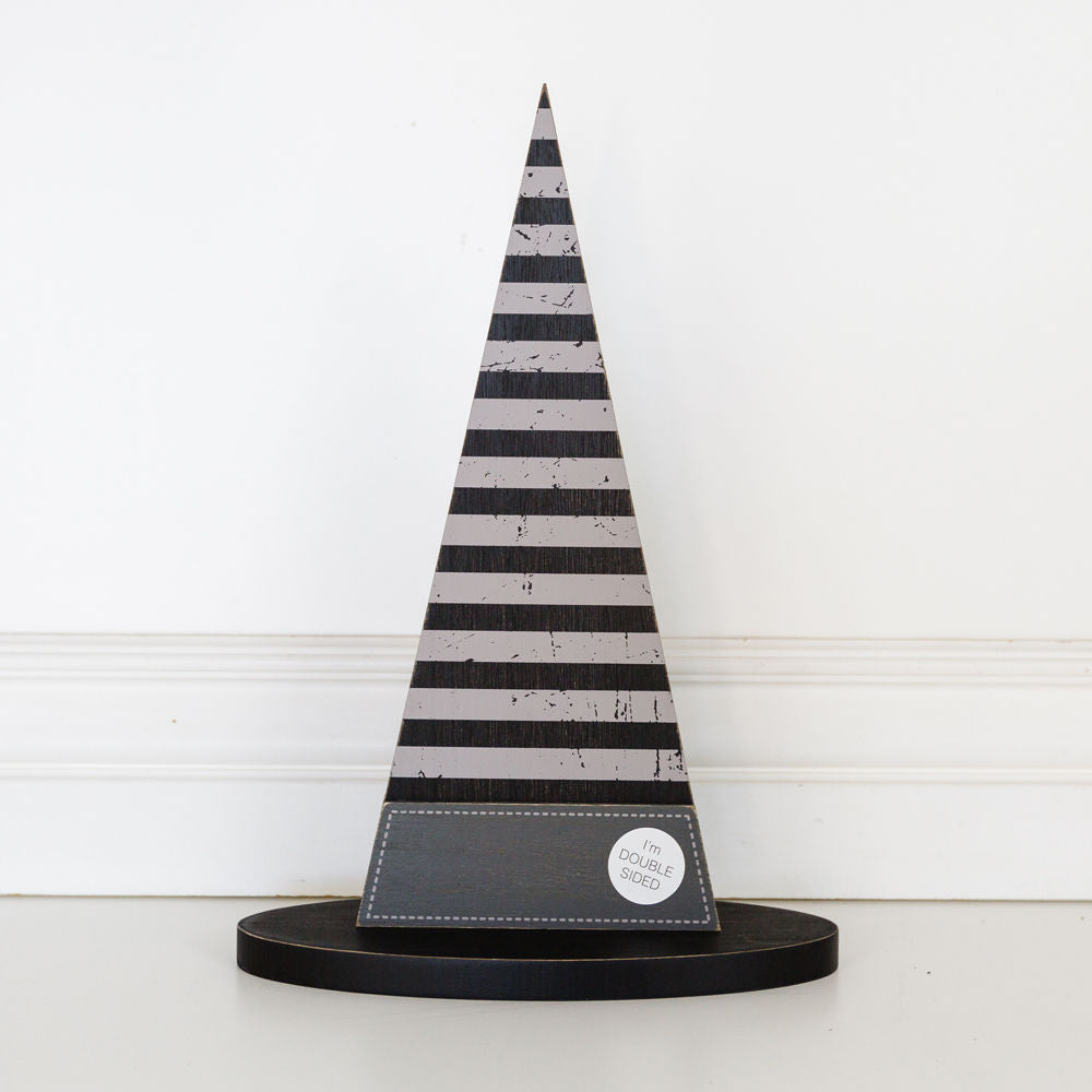 Wood Witch Hat | Stripes