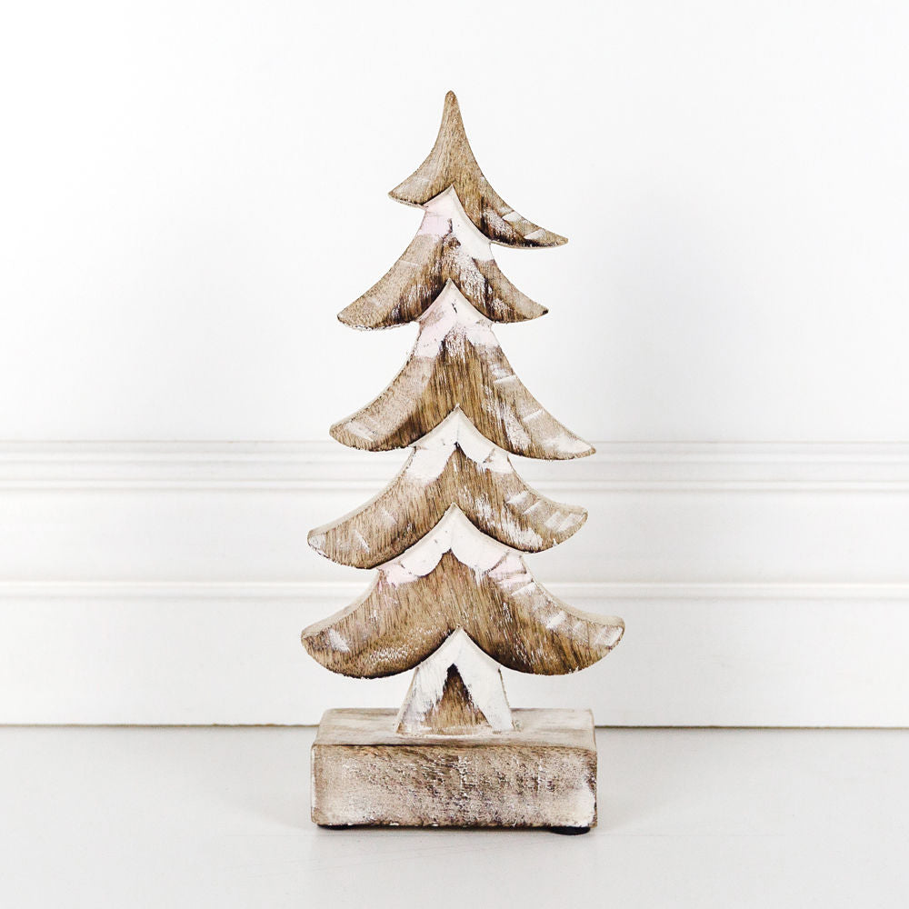 Mango Wood Cutout Tree on a Stand