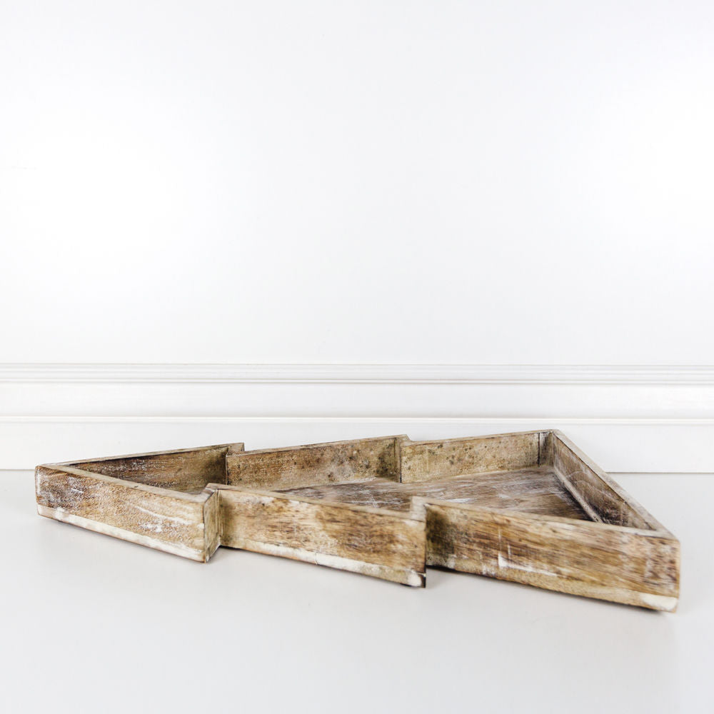 Mango Wood Nesting Tree Trays | Set of 2