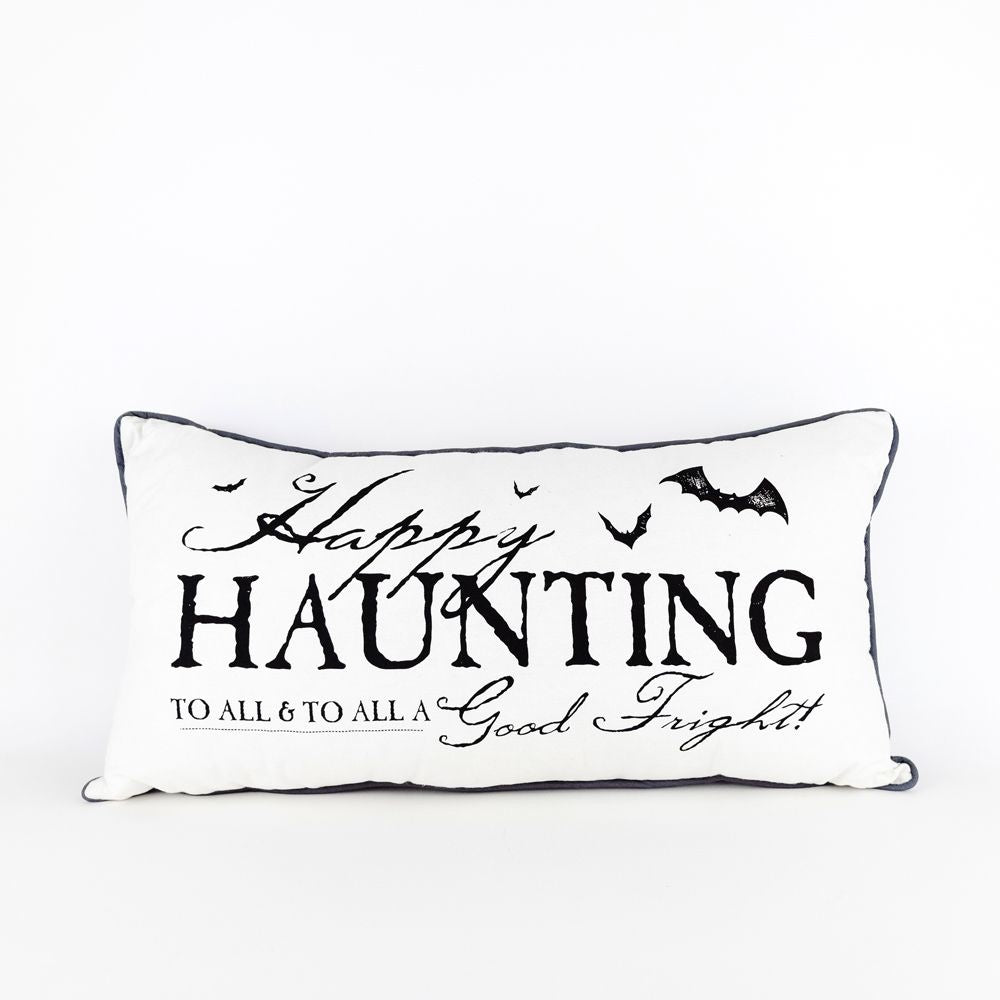 Linen Lumbar Pillow | Haunting/Thankful