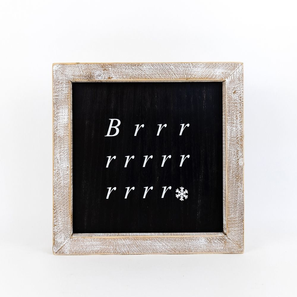 Wood Framed Sign | Reversible | Jingle/Brrr