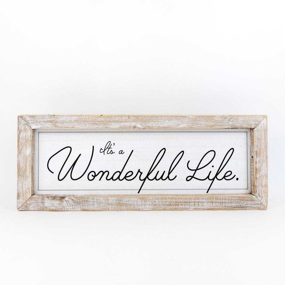 Wood Framed Sign | Reversible | It's a Wonderful Life