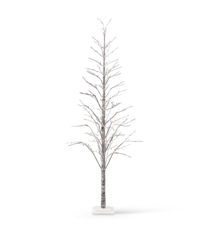 Snowy Flocked LED Twig Tree " 90"