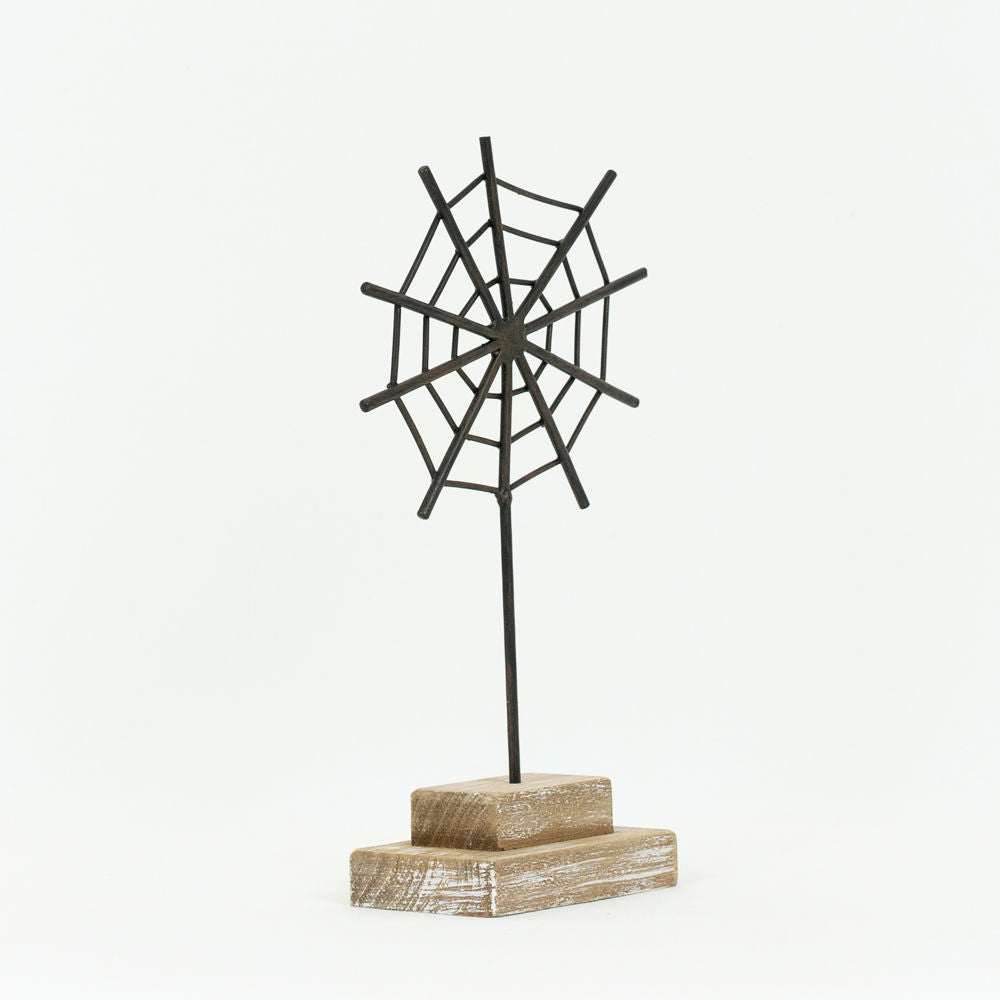 Metal Spider Web on a Stand | 8"