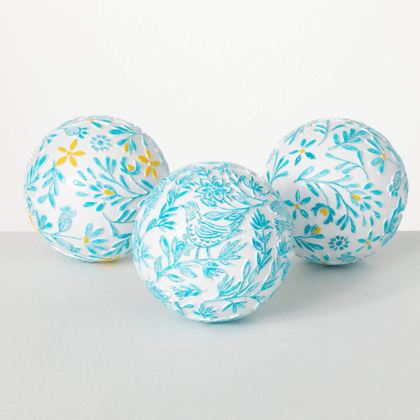 MEDITERRANEAN MOTIF ORB SET of 3