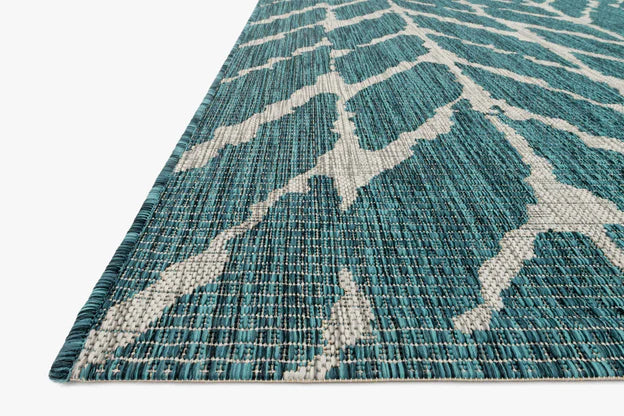 Loloi Isle Teal Grey 2'2" x 3'9" Rug
