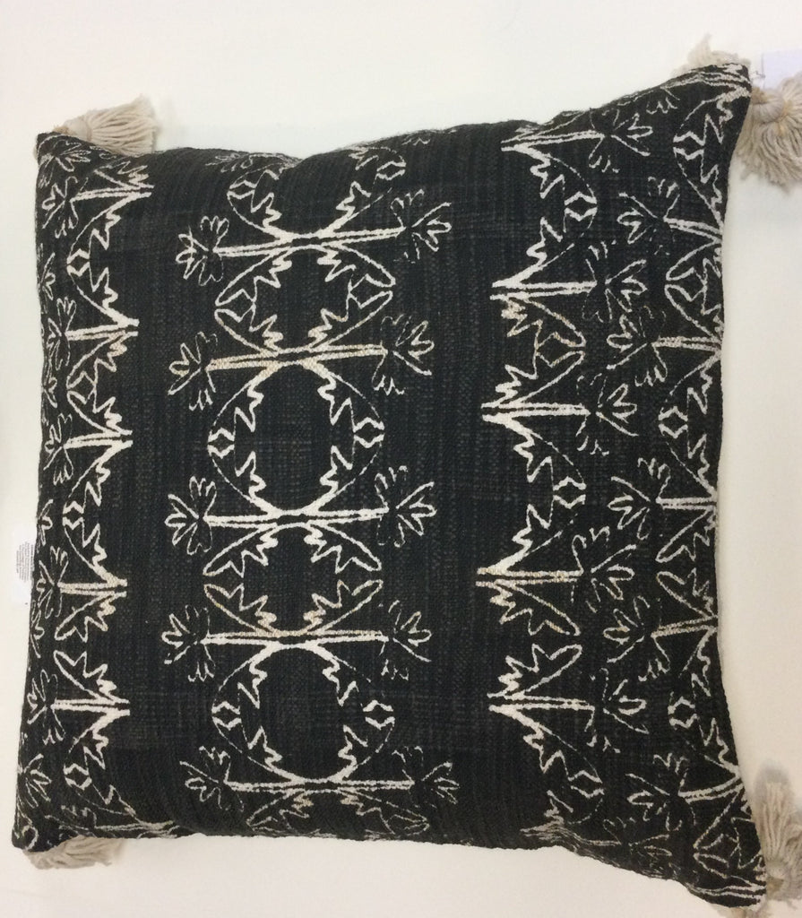 18x18 Black and White Pattern Pillow