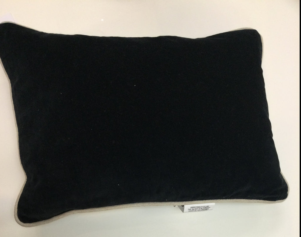 14x20 Black Velvet Pillow