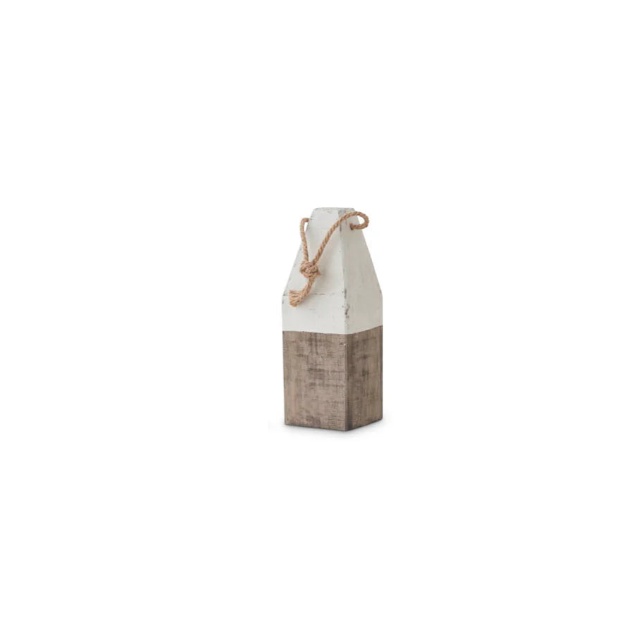 Gray and White Wooden Buoys