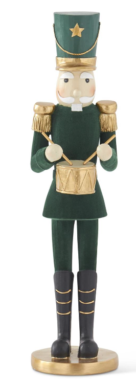 Dark Green Velvet & Gold Soldiers w/Drums |Large|