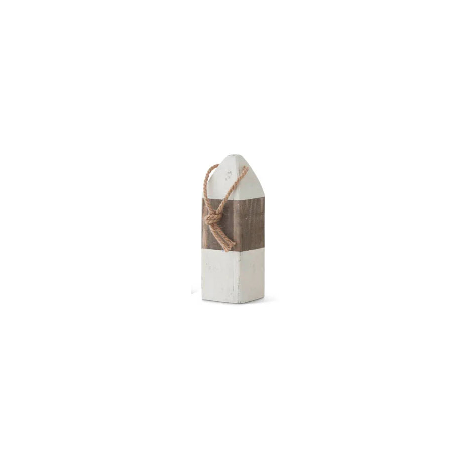 Gray and White Wooden Buoys