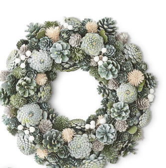 Mixed Green Tone Pinecone Wreaths |Medium|