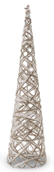 Cream and Tan Yarn Cone Tree |Medium|