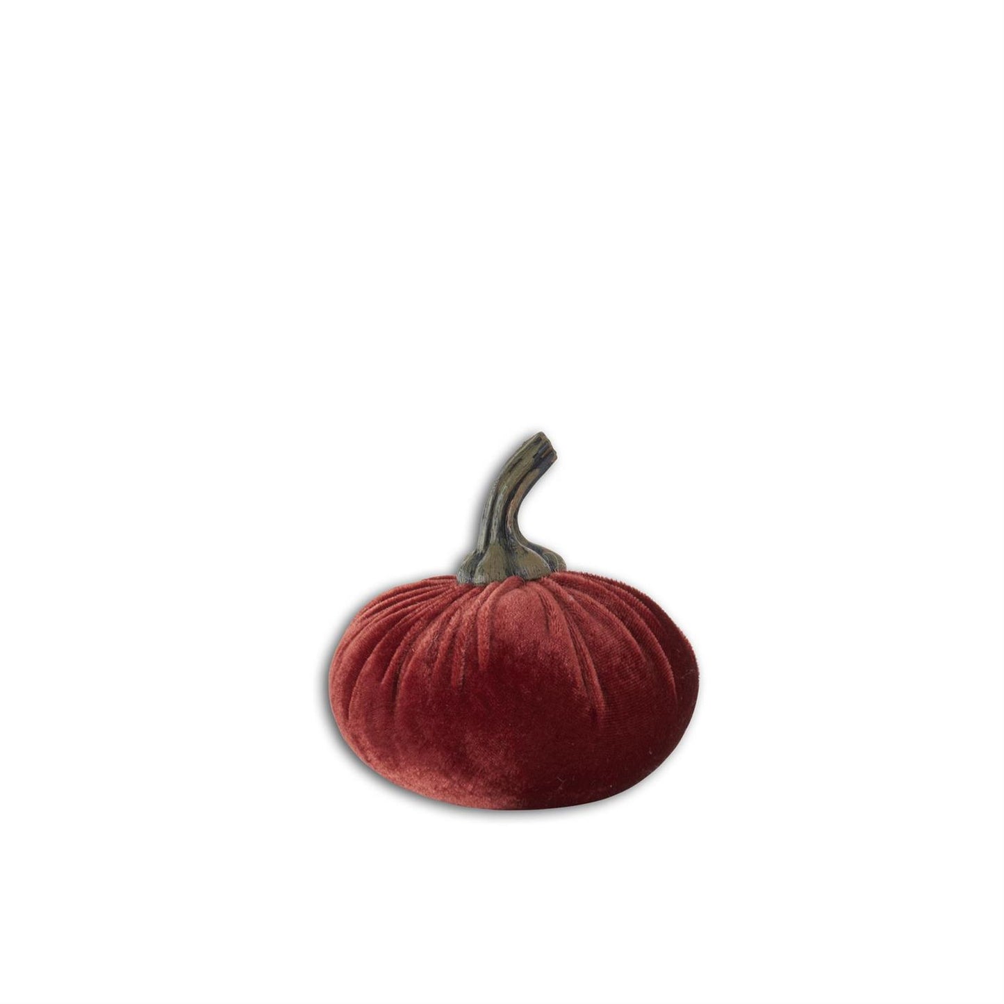4.25” Rust Velvet Stuffed Pumpkin