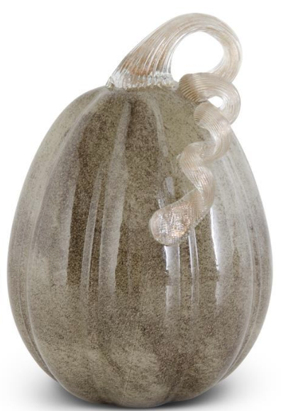 Medium Brown Handblown glass pumpkin