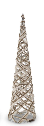 Cream and Tan Yarn Cone Tree |Small|