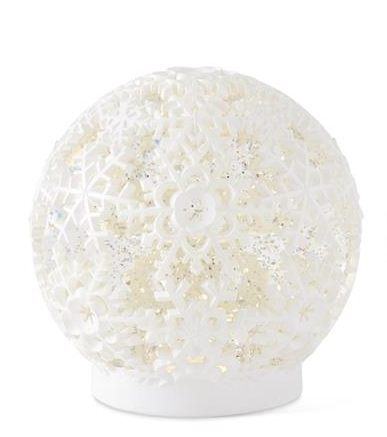 Snowflake White Cutout Acrylic LED Spinning Water