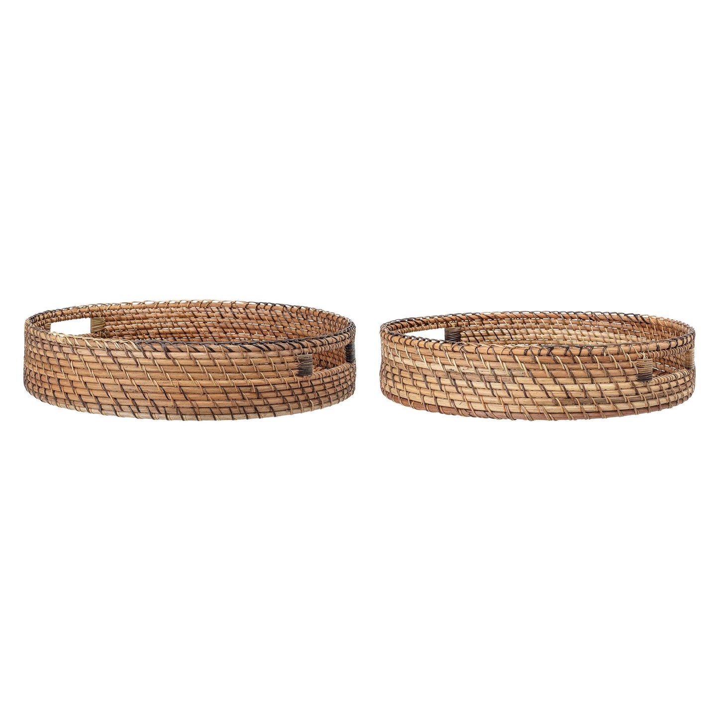 Hand-Woven Trays with Handles