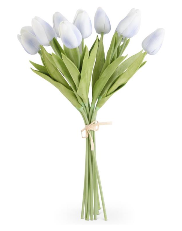 13 Inch Blue Real Touch Mini Tulip Bundle (12 Stems)