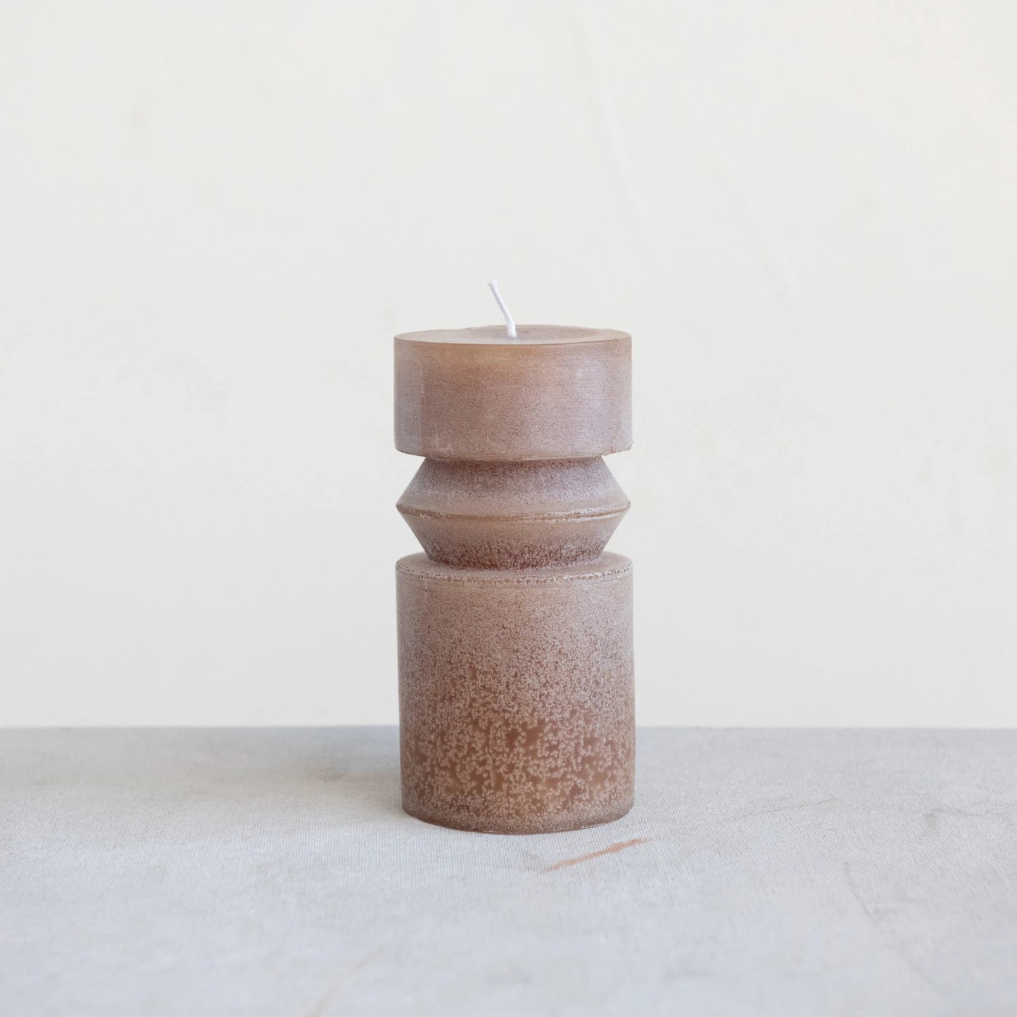 Unscented Totem Pillar Candle | 6"H | Cappuccino