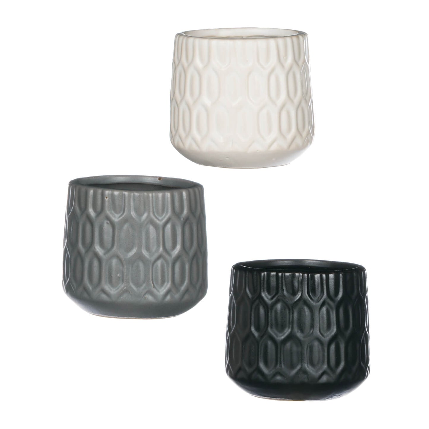 Mini Pots | Set of 3 | Grey/Black/White