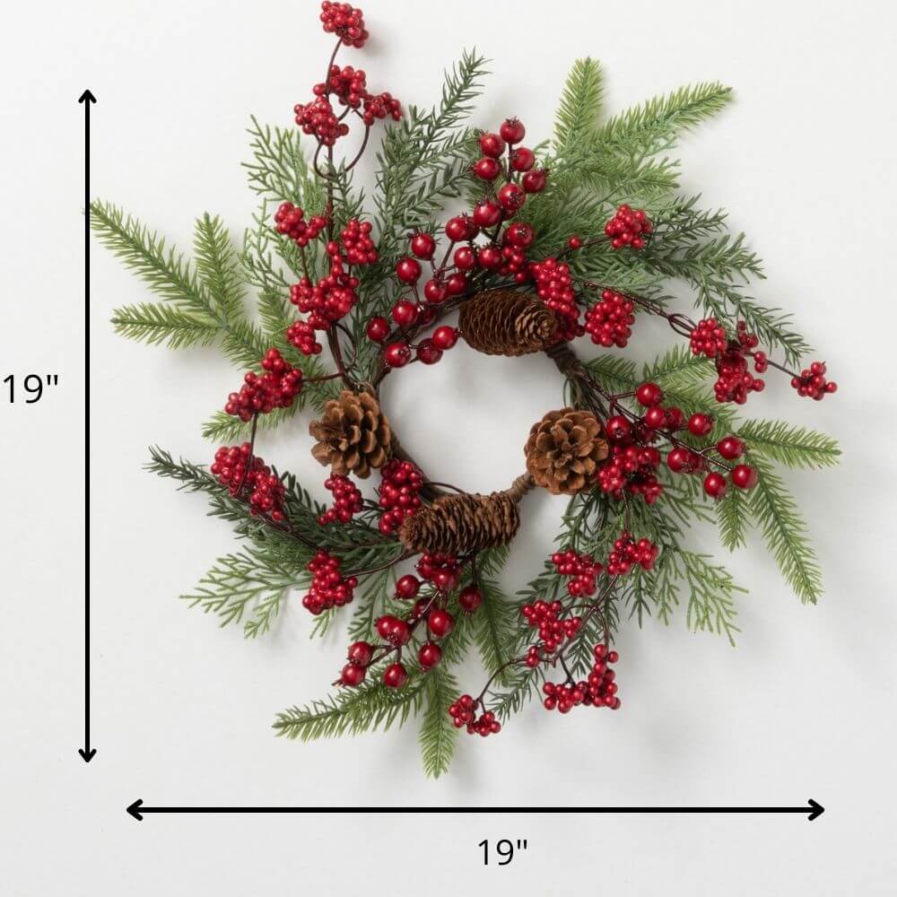 4.5" Pine/Berry Accent Ring