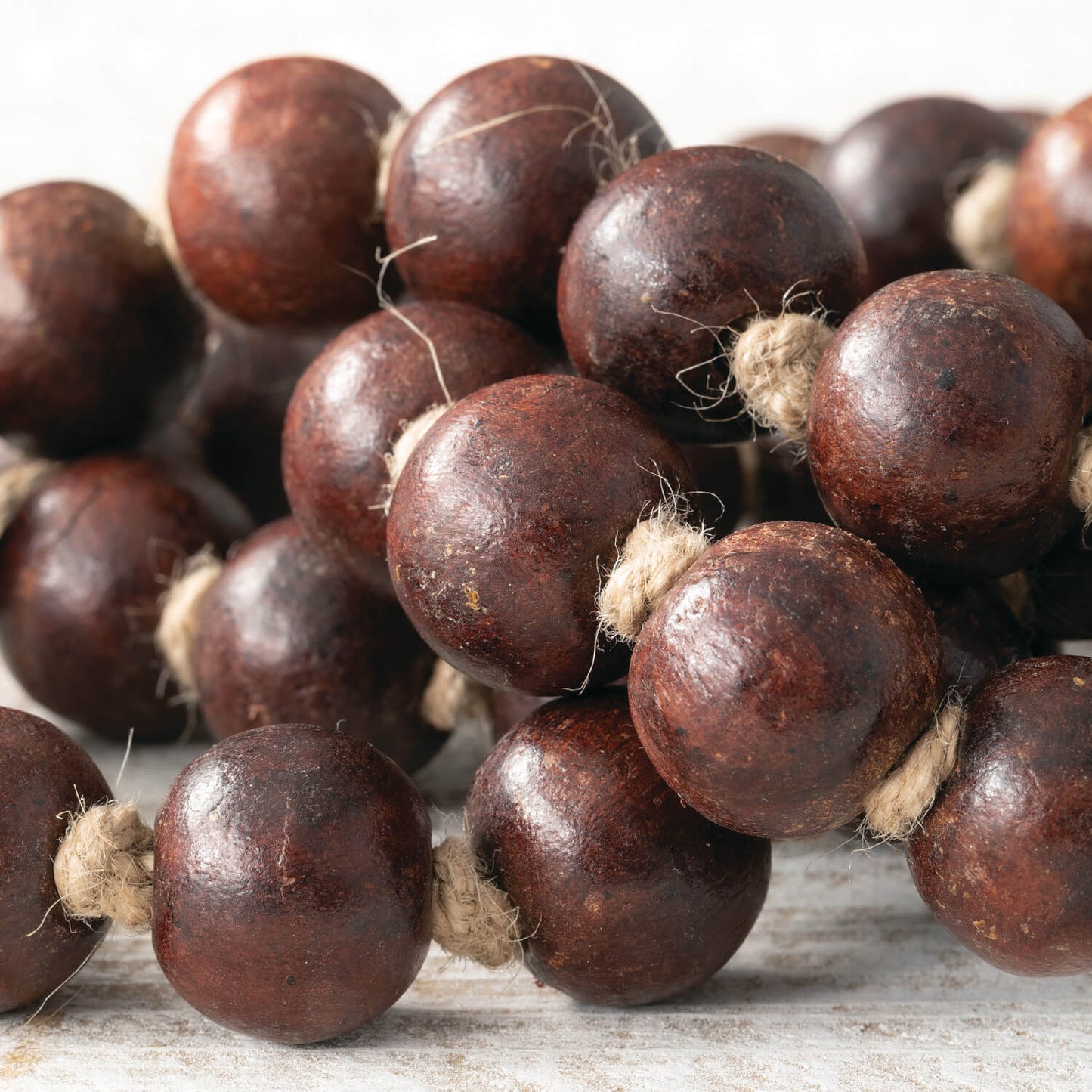 Wood Bead Garland | Dark Brown