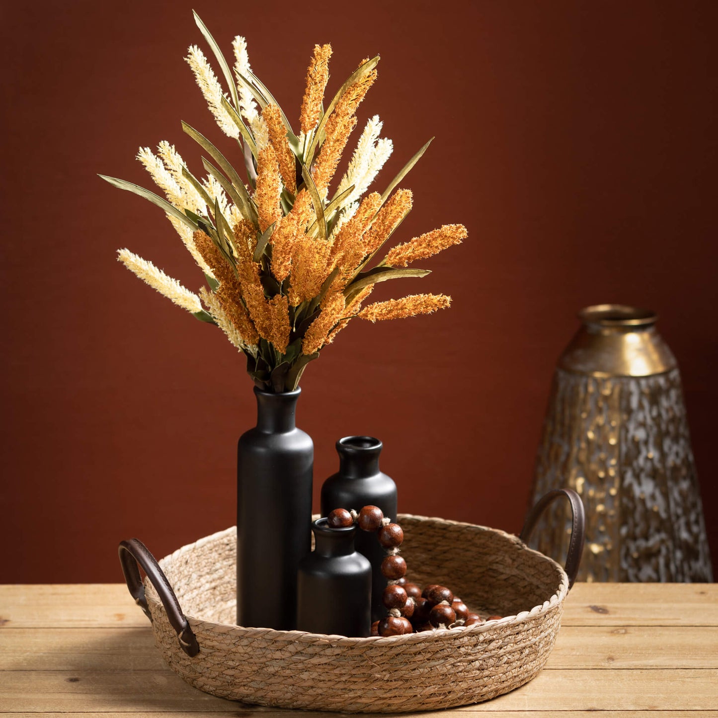 Wood Bead Garland | Dark Brown