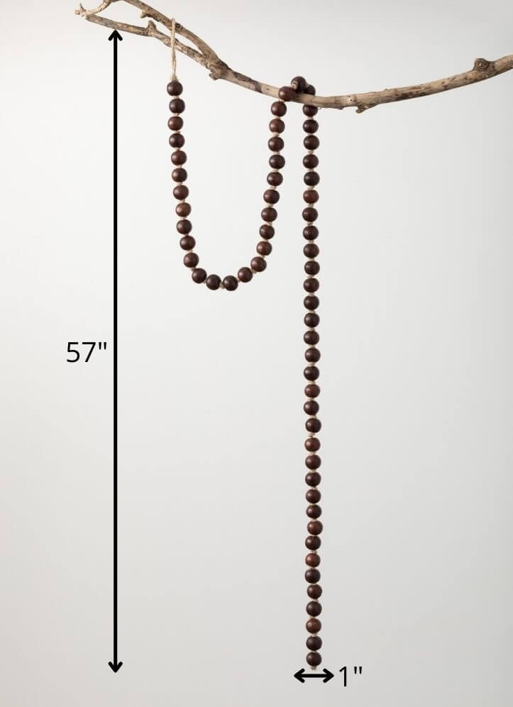 Wood Bead Garland | Dark Brown