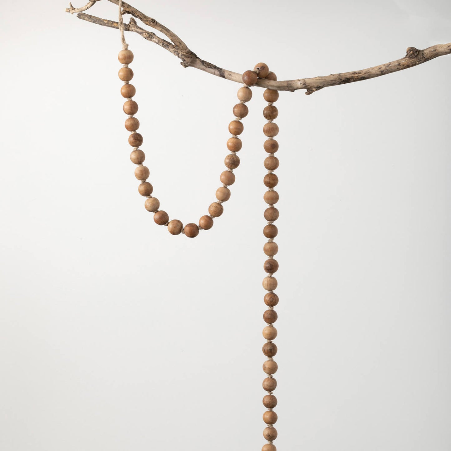 Wood Bead Garland | Light Brown