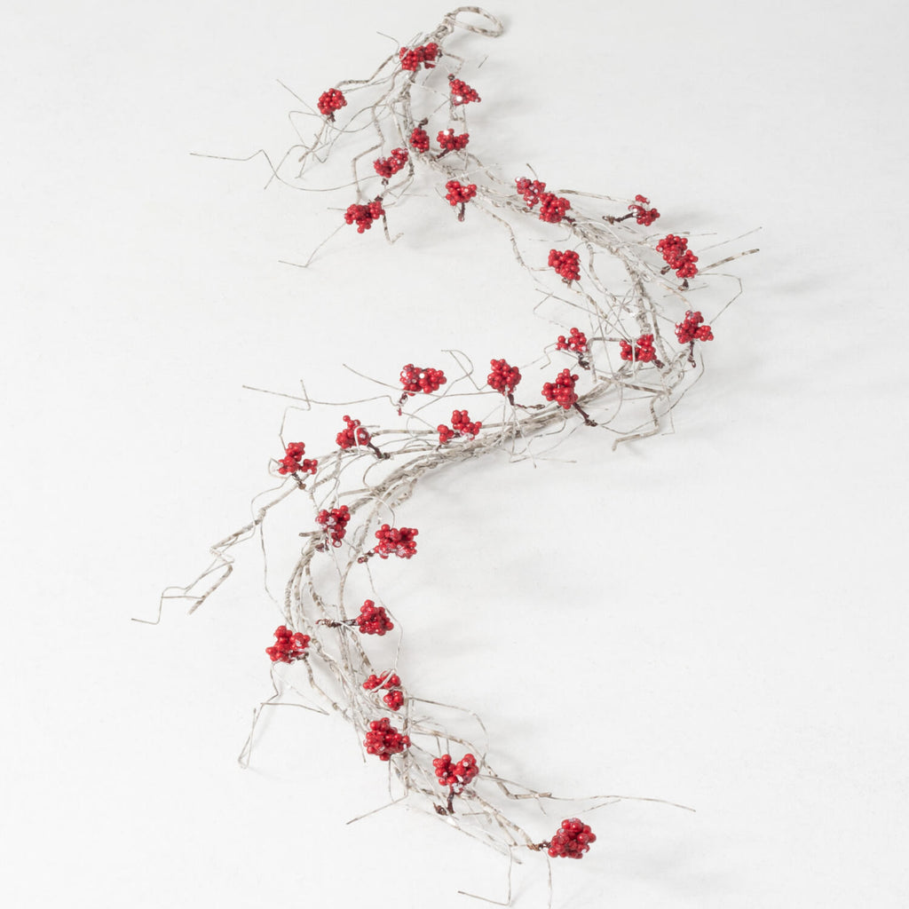 Berry/Birch Twig Garland | Red