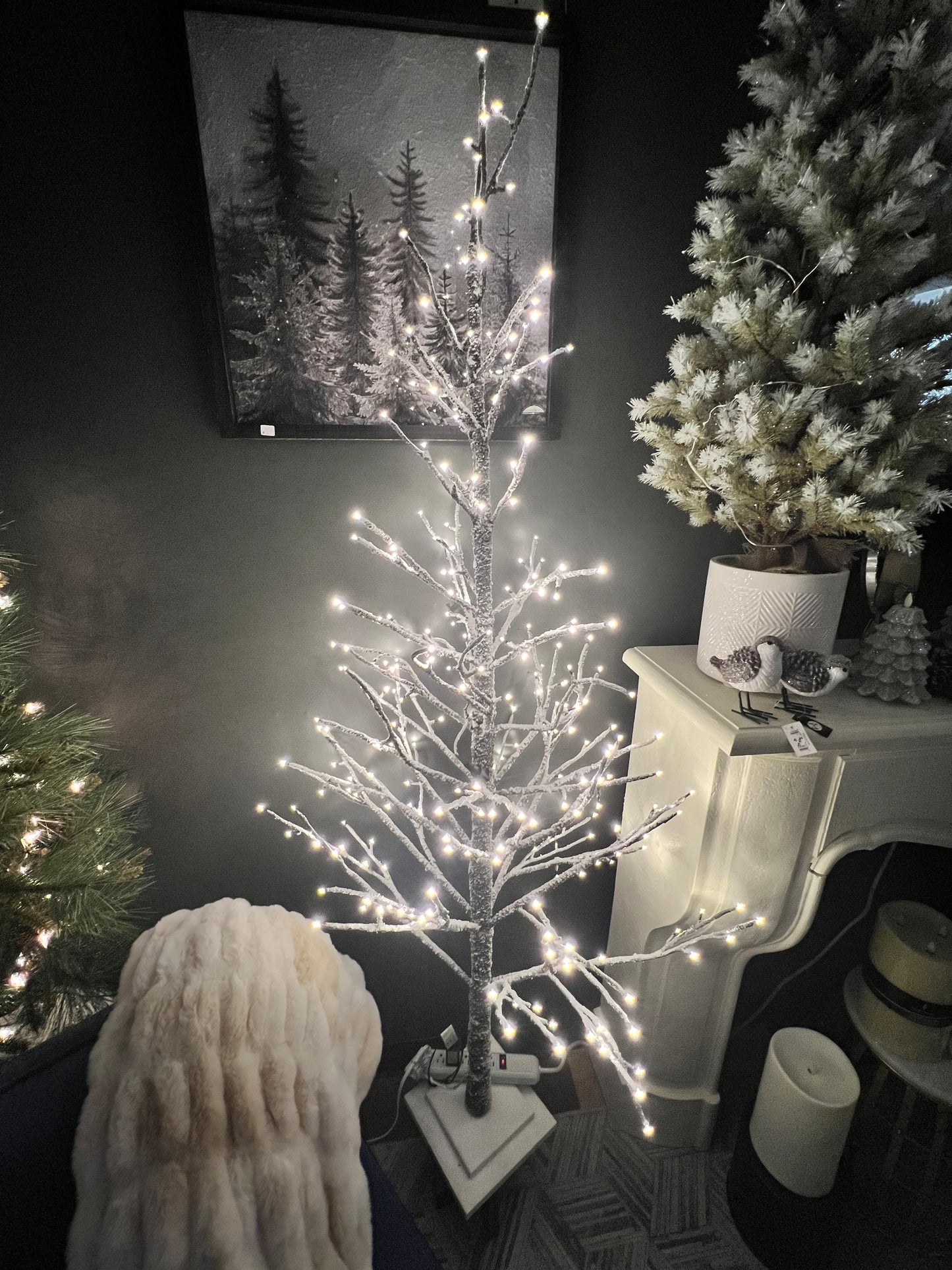 Snowy Flocked LED Twig Tree | 70"