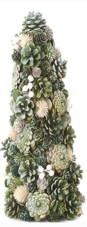 Mixed Green Tone Pinecone Cone Tree |Large|