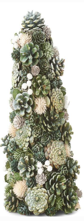 Mixed Green Tone Pinecone Cone Trees |Large|