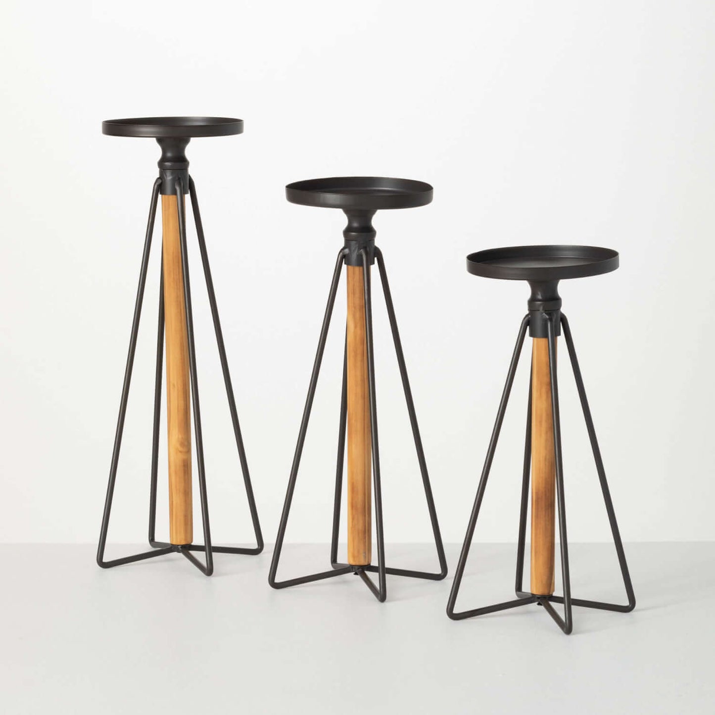 Hairpin Leg Pillar Holder | Set of 3