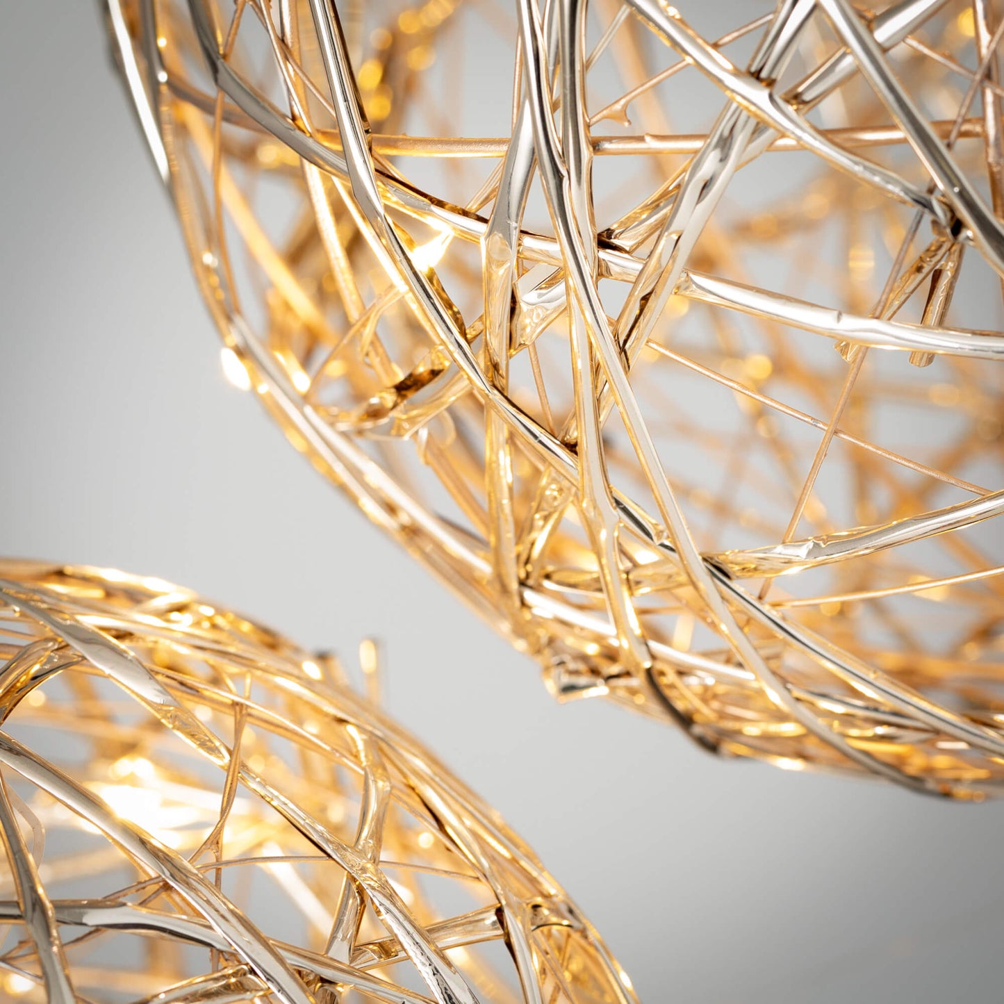 Lighted Bll Ornament | Set of 2 | Gold