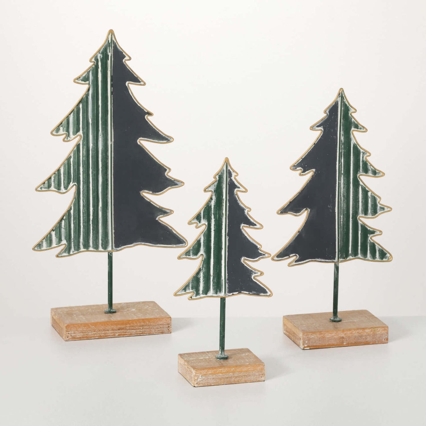 Woodland Pine Tree On Stand | Set of 3