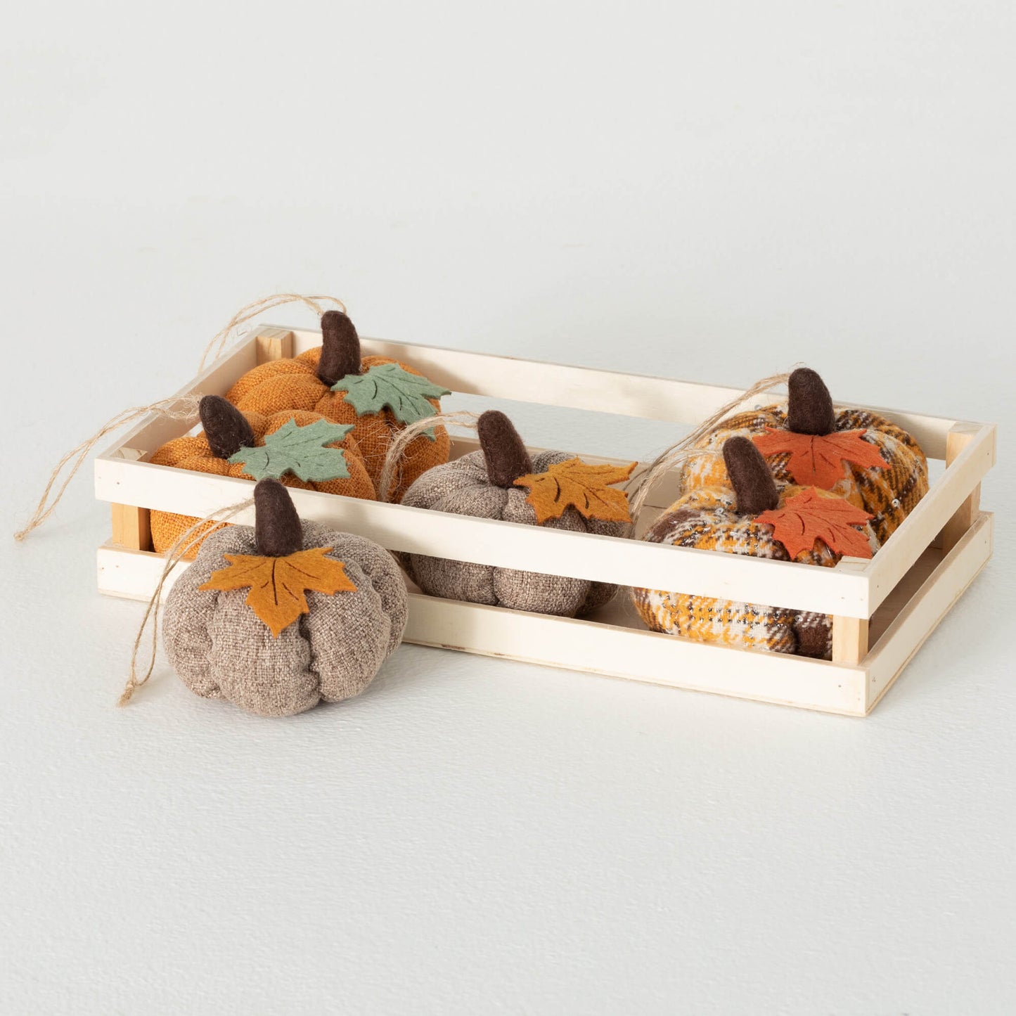 Plush Pumpkin Ornament | Set of 6